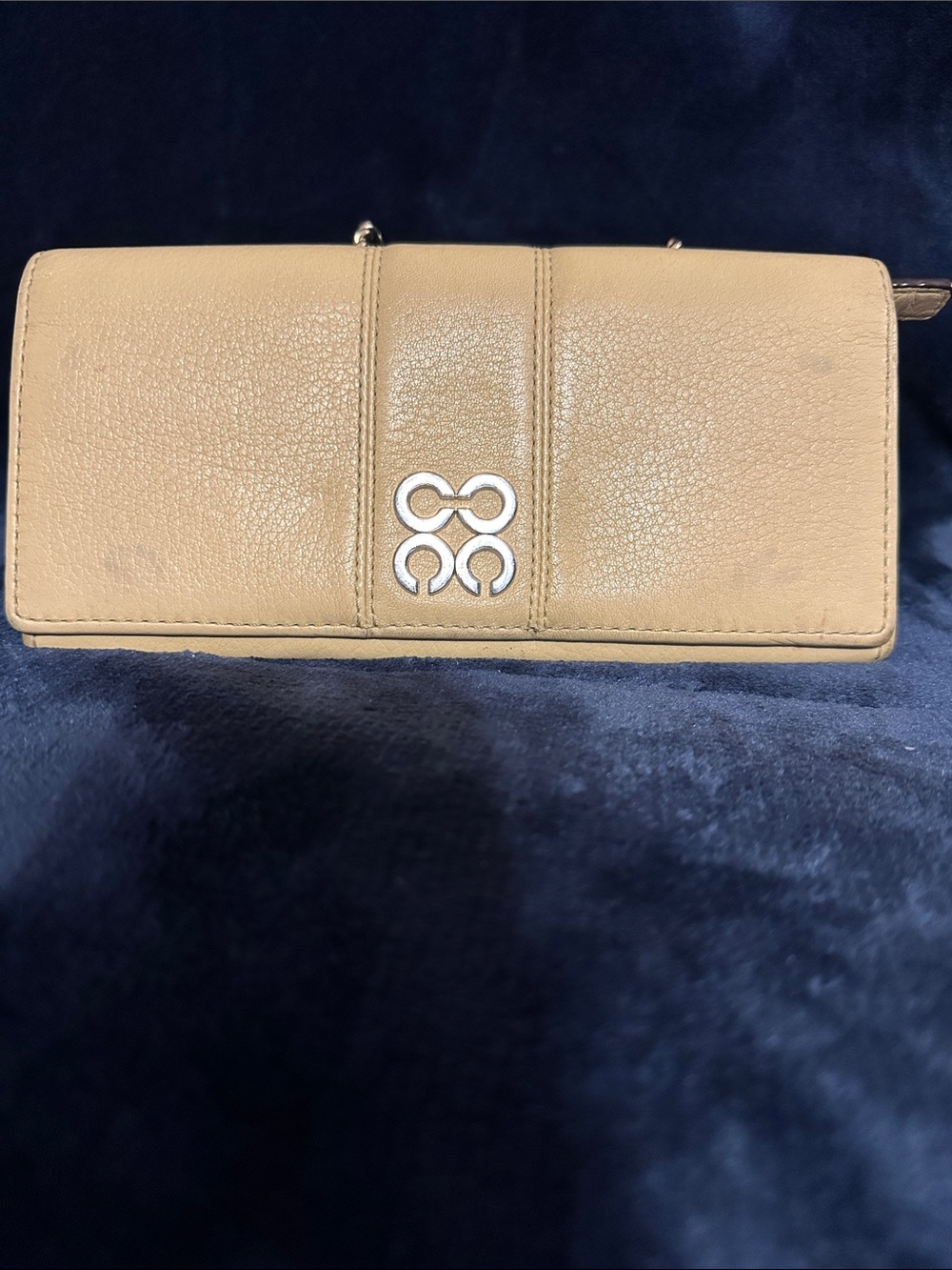 Coach Yellow Pebble Leather Envelope Wallet